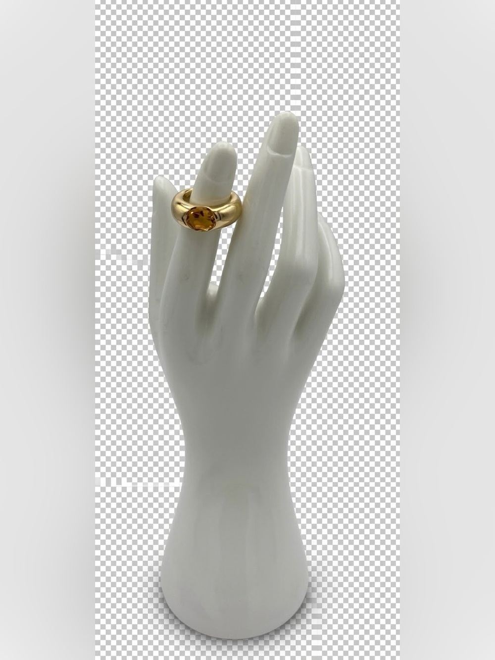 CARTIER ELLIPSE CITRINE GOLD RING